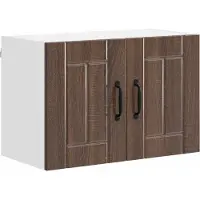 vidaXL Wandkast LUCCA 2 pcs Bruin eiken 60 x 31 x 40 cm Bewerkt hout