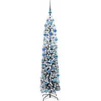 vidaXL Kunstkerstboom Groen 180 cm PVC en Staal en Kunststof