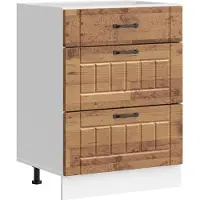vidaXL Onderkast Lucca bewerkt hout oud houtkleurig