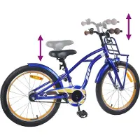 vidaXL Kinderfiets 18 Inch voor 5-7 jaar oud Donkerblauw