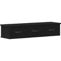 vidaXL Wandkast 88x26x18,5 cm spaanplaat zwart eikenkleurig