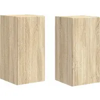 vidaXL TV Wandkast 2 st Sonoma Bewerkt hout