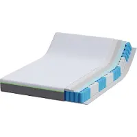 vidaXL Matras Medium zacht 140 x 190 cm Wit en Grijs