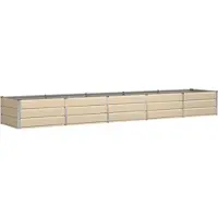 vidaXL Plantenbak Ivoor 400 x 80 x 45 cm Staal