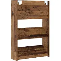 vidaXL Schoenenkast 60 x 18 x 90 cm Bewerkt hout Oud hout