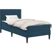 vidaXL Bedframe met matras met hoofdeinde Blauw 80 x 200 cm Fluweel