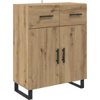 vidaXL Highboard 2 st Artisan Eiken 69,5 x 34 x 180 cm Bewerkt hout