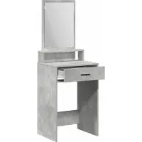 vidaXL Make-up tafel, betonlook, grijs, 50 x 41 x 140 cm, houtvezel