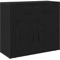 vidaXL Zwart eiken 80 x 33 x 150 cm
