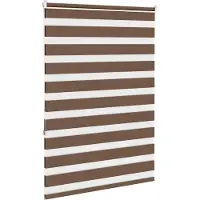 vidaXL Zebra rolgordijn 100x150 cm stofbreedte 95,9 cm polyester bruin