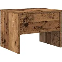 vidaXL Nachtkastje Oud hout 40 x 40 x 30 cm Bewerkt hout