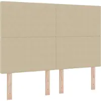 vidaXL LED Hoofdbord met hoofdeinde Grijs Groen 160 cm Corduroy stof
