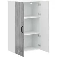 vidaXL Wandkast PORTO Grijs Sonoma 60 x 31 x 100 cm Bewerkt hout