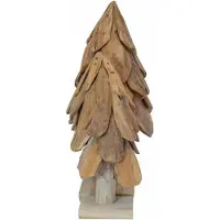 vidaXL Kerstboom 3 st Bruin 40 cm Massief teakhout