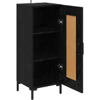 vidaXL Dressoir Olden Zwart Eiken 34,5 x 34 x 90 cm