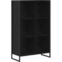 vidaXL Boekenkast 99,5 x 30 x 108,5 cm Bewerkt hout Zwart Eiken