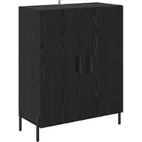 vidaXL Hoge kast, zwart, eikenlook, 69,5 x 34 x 180 cm, houtvezel