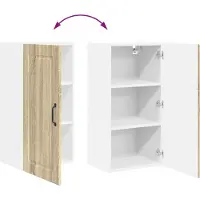 vidaXL Wandkast PORTO Sonoma Eik 40 x 31 x 80 cm Bewerkt hout