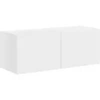 vidaXL TV-kastset, wandmontage, 6 stuks, wit, houtvezel