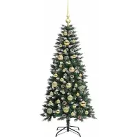 vidaXL Kunstkerstboom met 150 LED Groen 120 cm PVC en Plastic en Staal