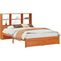 vidaXL Bedframe met Opslag Hoofdbord Waskleur Bruin 140 x 190 cm