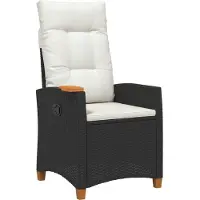 vidaXL Verstelbare stoel met theetafel 62 x 64 x 112 cm poly rattan