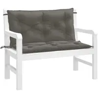 vidaXL Tuinbankkussens 2 st 100x50x7 cm stof gemêleerd donkergrijs