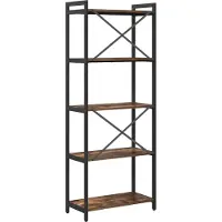 vidaXL Boekenplank 60 x 30 x 155 cm Bewerkt hout Rook Eiken