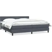 vidaXL Boxspring met matras fluweel donkergrijs 180x210 cm