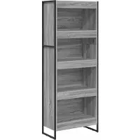 vidaXL Boekenkast 60 x 30 x 155 cm Bewerkt hout Grijs Sonoma