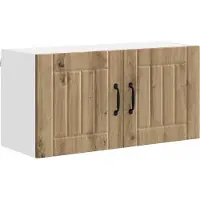 vidaXL Wandkast LUCCA Artisanaal eiken 80 x 31 x 40 cm Bewerkt hout