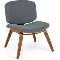 Costway Moderne accentstoel, gestoffeerde loungestoel met rugleuning en gevoerde zitting, solide houten frame, ruimtebesparende armloze stoel voor keuken, eetkamer, woonkamer (donkergrijs, 1)