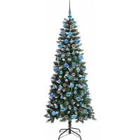 vidaXL Kunstkerstboom Groen 180 cm PVC en Plastic en Staal