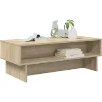 vidaXL Salontafel Sonoma Eik 100 x 46 x 35 cm Bewerkt hout