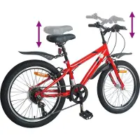 vidaXL Kinderfiets 24 Inch 6-Snelheid voor 8-12 jaar oud Rood