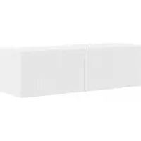 vidaXL TV Wandkast 98 x 31 x 29,5 cm Glanzend Wit Bewerkt hout