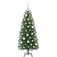 vidaXL Kunstkerstboom met 150 LED met standaard Groen 120 cm PE en PVC