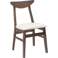 vidaXL Eetstoelen 2 st Massief Rubberhout Lichtbruin 42 x 47.5 x 81 cm