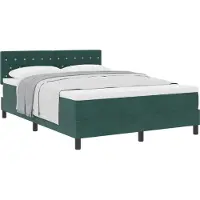 vidaXL Boxspring bed met matras Donkergroen 160 x 200 cm Fluweel