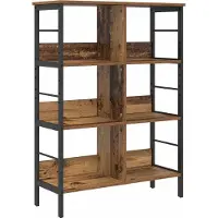 vidaXL Boekenplank 6-laags 82 x 32 x 144.5 cm Bewerkt hout Oud Hout