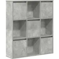 vidaXL Boekenkast 89x24x101,5 cm bewerkt hout betongrijs