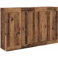 vidaXL Wandkast 2 st Oudhout 69,5 x 34 x 90 cm Bewerkt hout
