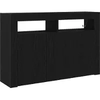 vidaXL Dressoir Zwart Eiken 116 x 30 x 75 cm Bewerkt hout