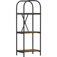 vidaXL Boekenplank 3-laags 40 x 30 x 109 cm Bewerkt hout Rook Eiken