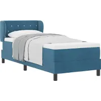 vidaXL Boxspring bed met hoofdeinde Donkerblauw 80 x 200 cm Fluweel