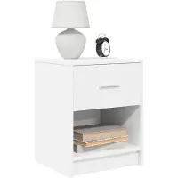vidaXL Nachtkastjes 2 st met lade 40x34x50 cm wit