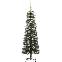 vidaXL Kunstkerstboom met 150 LED Groen 120 cm PVC en Plastic en Staal