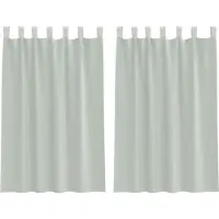 vidaXL Gordijnen voile met lussen 2 st 140x175 cm lichtgrijs