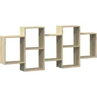 vidaXL Wandschap 159x18x65 cm bewerkt hout sonoma eikenkleurig