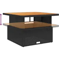 vidaXL 5-delige tuinset met kussens, zwart, van polyrotan
